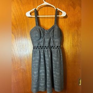 Grey Mini Cut Out Dress